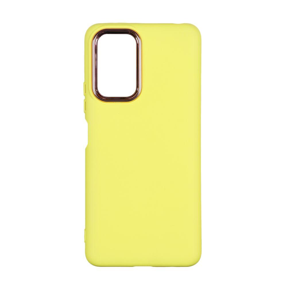 Чохол Silicone Cover Metal frame для Xiaomi Redmi Note 10 Pro / 10 Pro Max 4G Yellow
