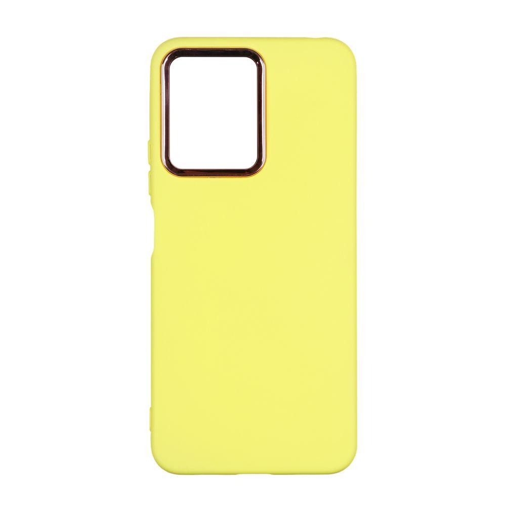 Чохол Silicone Cover Metal frame для Xiaomi Redmi Note 12 Pro+ 5G Yellow