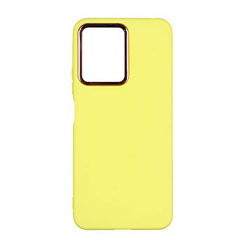 Чохол Silicone Cover Metal frame для Xiaomi Redmi Note 12 4G Yellow
