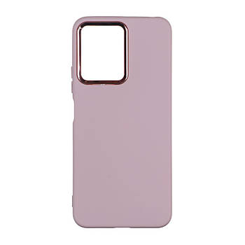 Чохол Silicone Cover Metal frame для Xiaomi Redmi Note 12 Pro+ 5G Pink sand