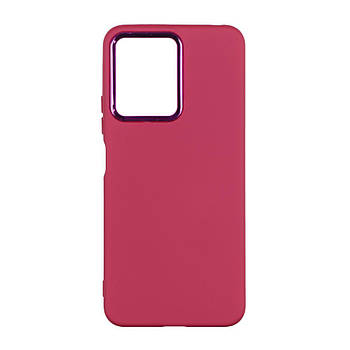 Чохол Silicone Cover Metal frame для Xiaomi Redmi Note 12 Pro+ 5G Maroon