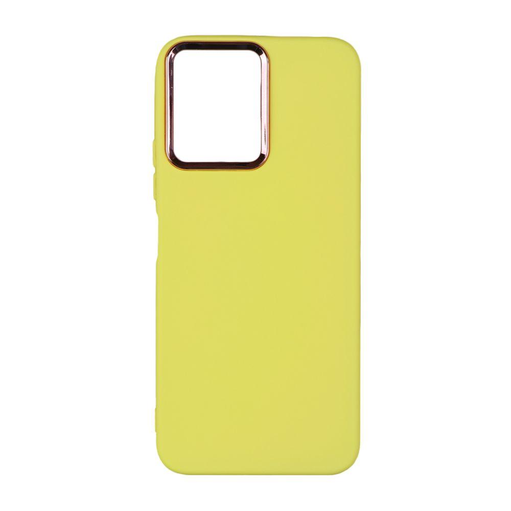 Чохол Silicone Cover Metal frame для Xiaomi Redmi 12 Yellow, фото 1