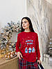 Жіноча піжама Новорічна тепла COSY з XL начісом "Winter Holiday", фото 4