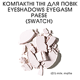 Компактні Тіні для повік Eyeshadows Eyegasm Paese 1,5g (01) milk: matte, фото 2