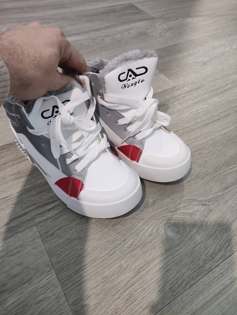 Кеди жіночі білого кольору на хутрі 193495M - фото покупців 5