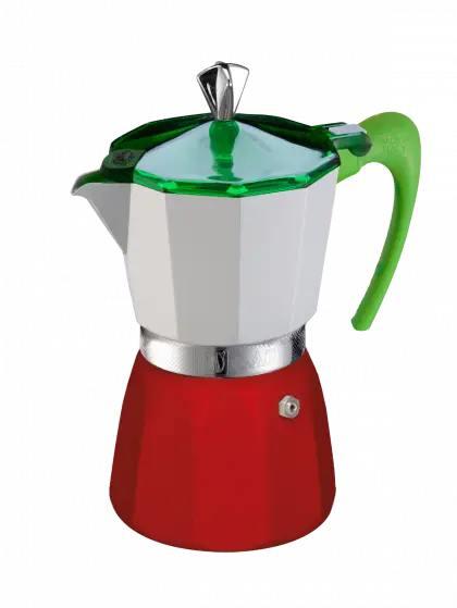 Кавоварка гейзерна G.A.T Magnifica Moka Italy 220 мл з алюмінію, для приготування кави, на 4 чашки