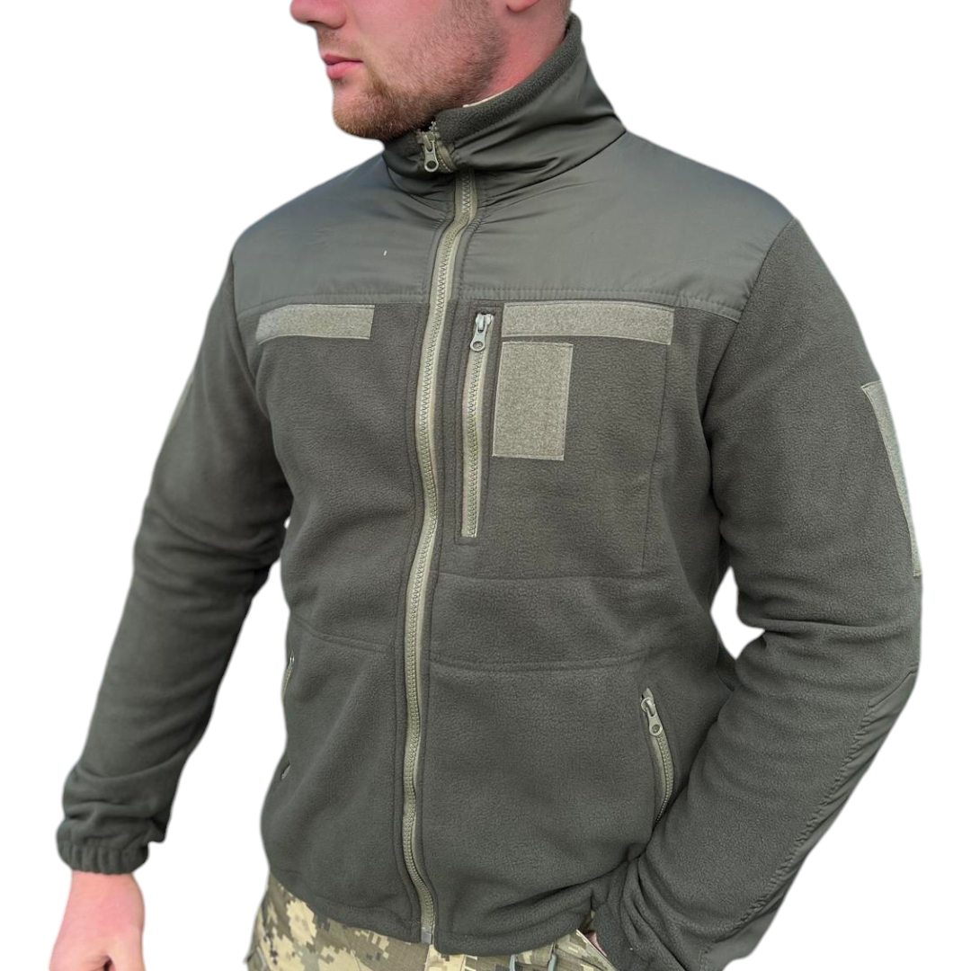 Флісова кофта тактична статутна олива, фото 1