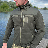 Флісова кофта тактична статутна олива, фото 7