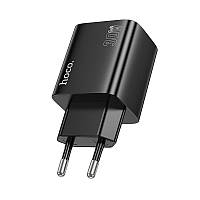 Адаптер мережевий HOCO Fundador N56, 2 USB, 2Type-C, QC, чорний