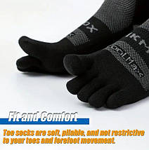 Спортивні шкарпетки з пальцями Tikmox Coolmax socks Expert (41-45) для бігу, фото 4