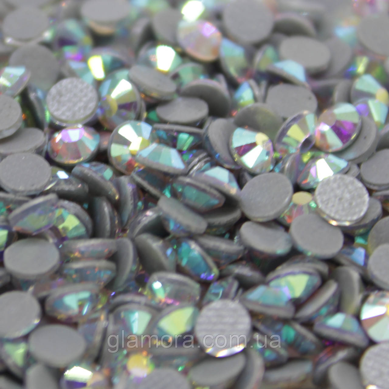 Стрази ДМС+.Crystal AB ss12 (3 mm).Гіряча фіксація.Ціна за 100 шт., фото 1