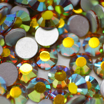 Стрази ДМС+ (Корея)HF. Topaz AB.Розмір ss16(4mm).Гіряча фіксація.Ціна за 100 шт.