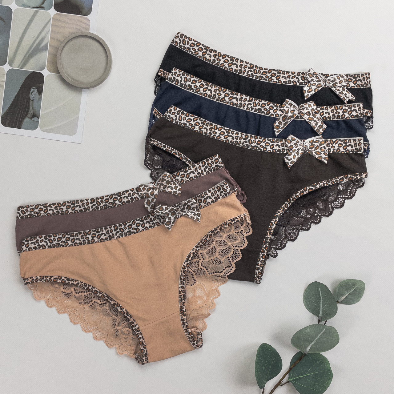 Труси-сліпи з мереживом жіночі Nicoletta Туреччина M, L | 5 шт.