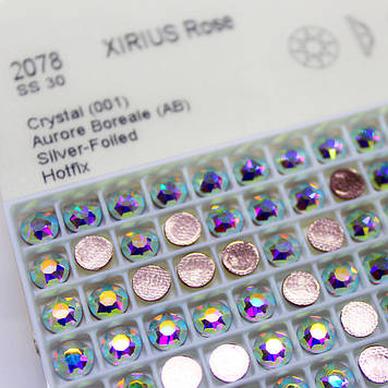 Кристали Swarovski (Hotfix).арт 2078Xirius Crystal AB ss30 (6,5 mm).Ціна за 1 шт.
