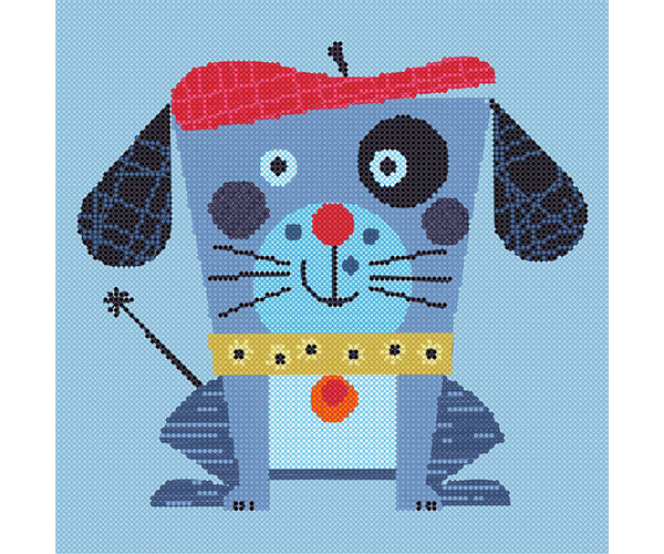 Схема для вишивання бісером POINT ART Собачка, розмір 23х23 см, арт. 1924, фото 1