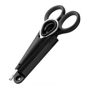 Ножиці рибальські з витягувачем гачків к: чорний