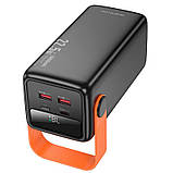 УМБ портативне зарядне Power Bank Borofone Magnifico BJ66B 60000mAh, 2 USB, Type-C, QC, чорне, фото 2