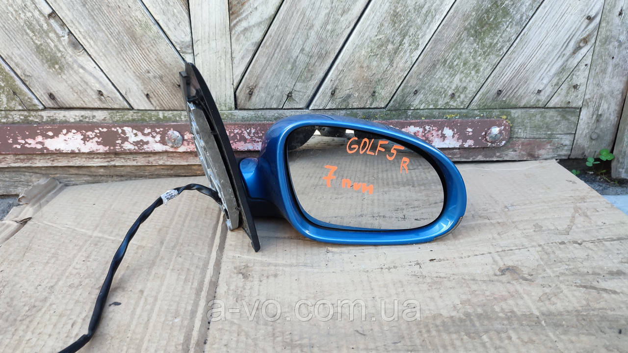 Дзеркало бічне праве для Volkswagen Golf 5, 2003-2009, 7 Пін, E13010880, фото 1