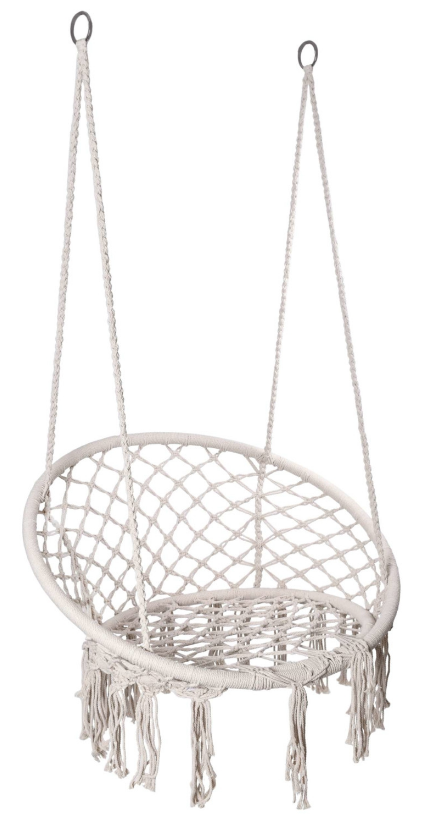 Гойдалка гніздо зі спинкою 80 см плетена TOGO Cream (5902340315866), фото 1