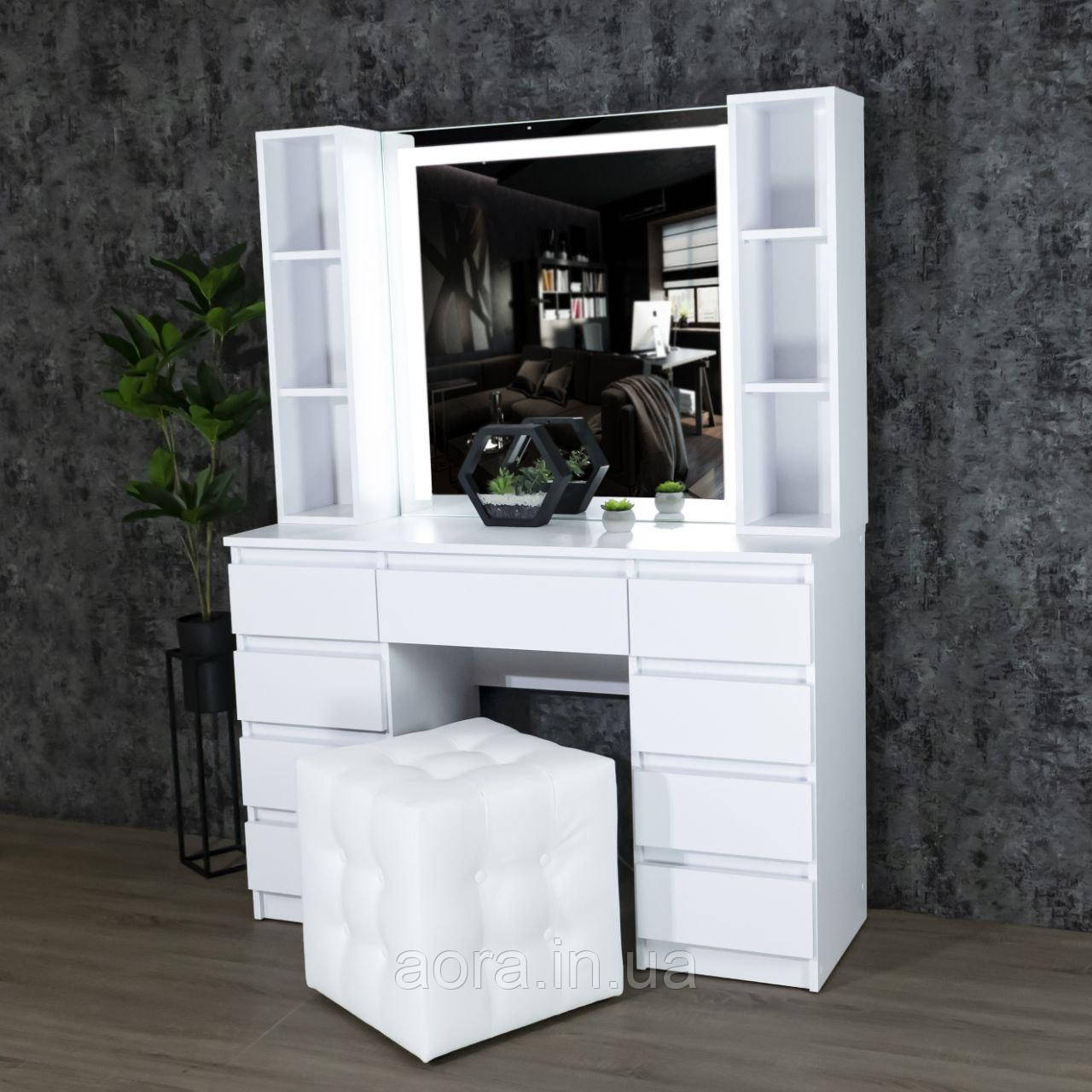 Туалетний столик з підсвічуванням + Лампочки у подарунок, фото 1