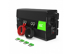Мобільний інвертор Green Cell 12V на 230V 1000W/2000W (INV09) Чистий синус