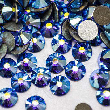 Оригінальні стрази Swarovski, колір Sapphire AB, ss16 (4mm), 100 шт.