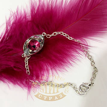 Браслет із каменем Swarovski Eye (очі), колір Fuchsia