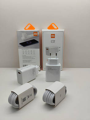 Мережевий зарядний пристрій Xiaomi 27W cadel USB to Type-C (Білий), фото 4