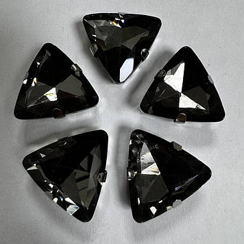 Стрази в цапах трикутник Black Diamond, 18 мм*1 шт.