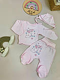 Комплект для новонародженого: розпашонка + повзунки + чепчик, фото 9