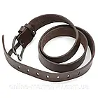 Чоловічий ремінь шкіряний 125см, Bolo Bekele №2, Коричневий / Класичний ремінь із шкіри / Ремінь під джинси, фото 5