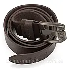Чоловічий ремінь шкіряний 125см, Bolo Bekele №2, Коричневий / Класичний ремінь із шкіри / Ремінь під джинси, фото 2