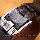 Чоловічий ремінь шкіряний 125см, Bolo Bekele №2, Коричневий / Класичний ремінь із шкіри / Ремінь під джинси, фото 4