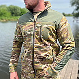 Флісова кофта тактична з накладками мультикам, фото 6