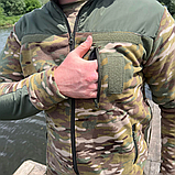 Флісова кофта тактична з накладками мультикам, фото 8