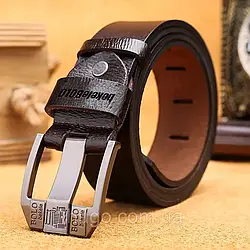 Чоловічий ремінь шкіряний 125см, Bolo Bekele №2, Коричневий / Ремінь з натуральної шкіри / Ремінь під джинси