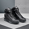 Чоловічі зимові шкіряні черевики на блискавці (натуральна шкіра) чорні на хутрі для чоловіків на зиму, розмір 40 41 42 43 44 45, фото 2