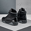 Чоловічі зимові шкіряні черевики на блискавці (натуральна шкіра) чорні на хутрі для чоловіків на зиму, розмір 40 41 42 43 44 45, фото 6