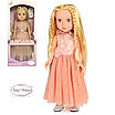 Інтерактивна реалістична велика лялька модниця принцеса 45см довге волосся живі очі красива сукня, фото 3