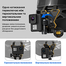 Кріплення на підборіддя на шолом для мотоцикла екшн-камери з магнітним швидкознімним кріпленням Puluz PU1052, фото 3