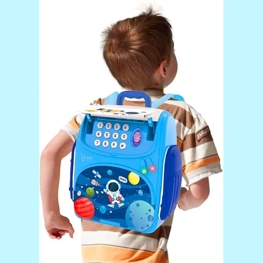 Неймовірна іграшка хлопчикові сейф рюкзак Космос Дитячий аксесуар скарбничка для сюжетно рольових ігор Магазин кафе, фото 1