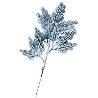Декоративна гілочка для новорічного декору "гілка хвойна пухнаста засніжена"