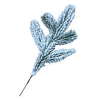 Декоративна гілочка для новорічного декору "гілка хвойна засніжена"