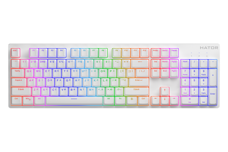 Клавіатура механічна HATOR Rockfall 2 Mecha TKL orange (HTK-521) white