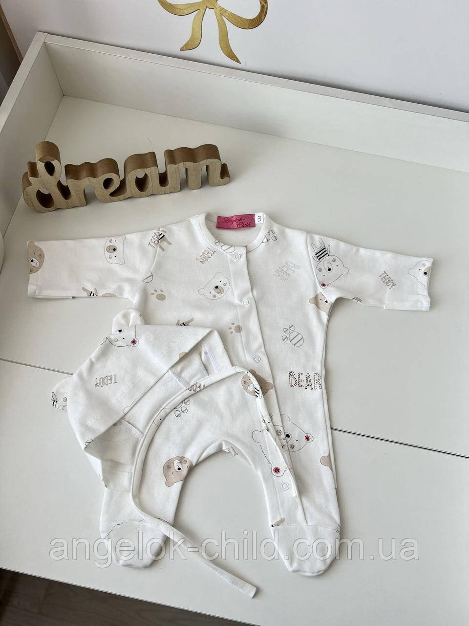 Комбінезон з Інтерлоку для новонароджених, дитячий комбінезончик від 0 місяців Angelok-child, фото 1