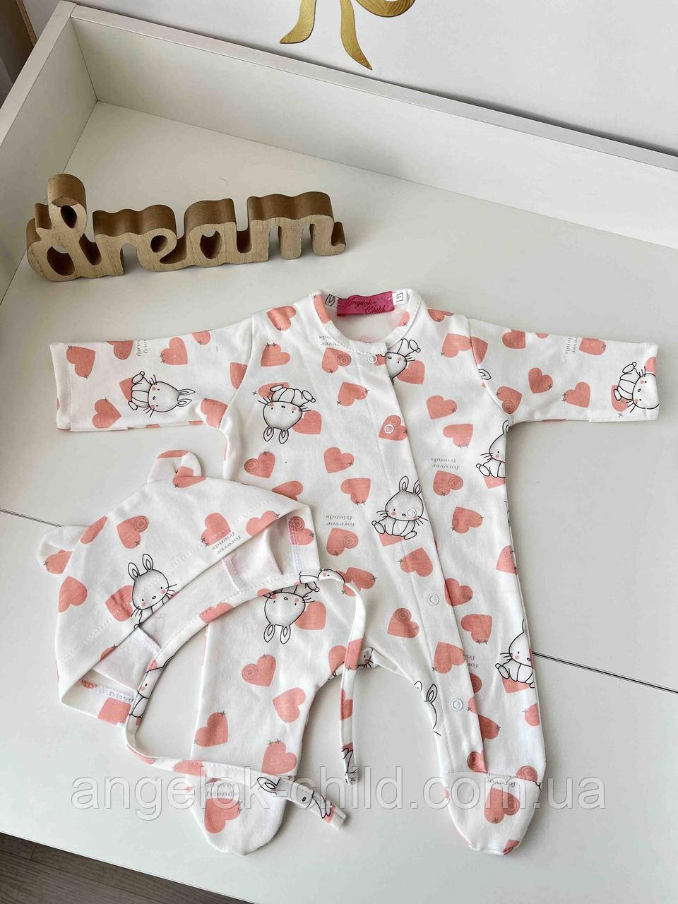 Комбінезон з Інтерлоку для новонароджених, дитячий комбінезончик від 0 місяців Angelok-child, фото 1