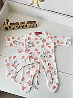 Комбінезон з Інтерлоку для новонароджених, дитячий комбінезончик від 0 місяців Angelok-child