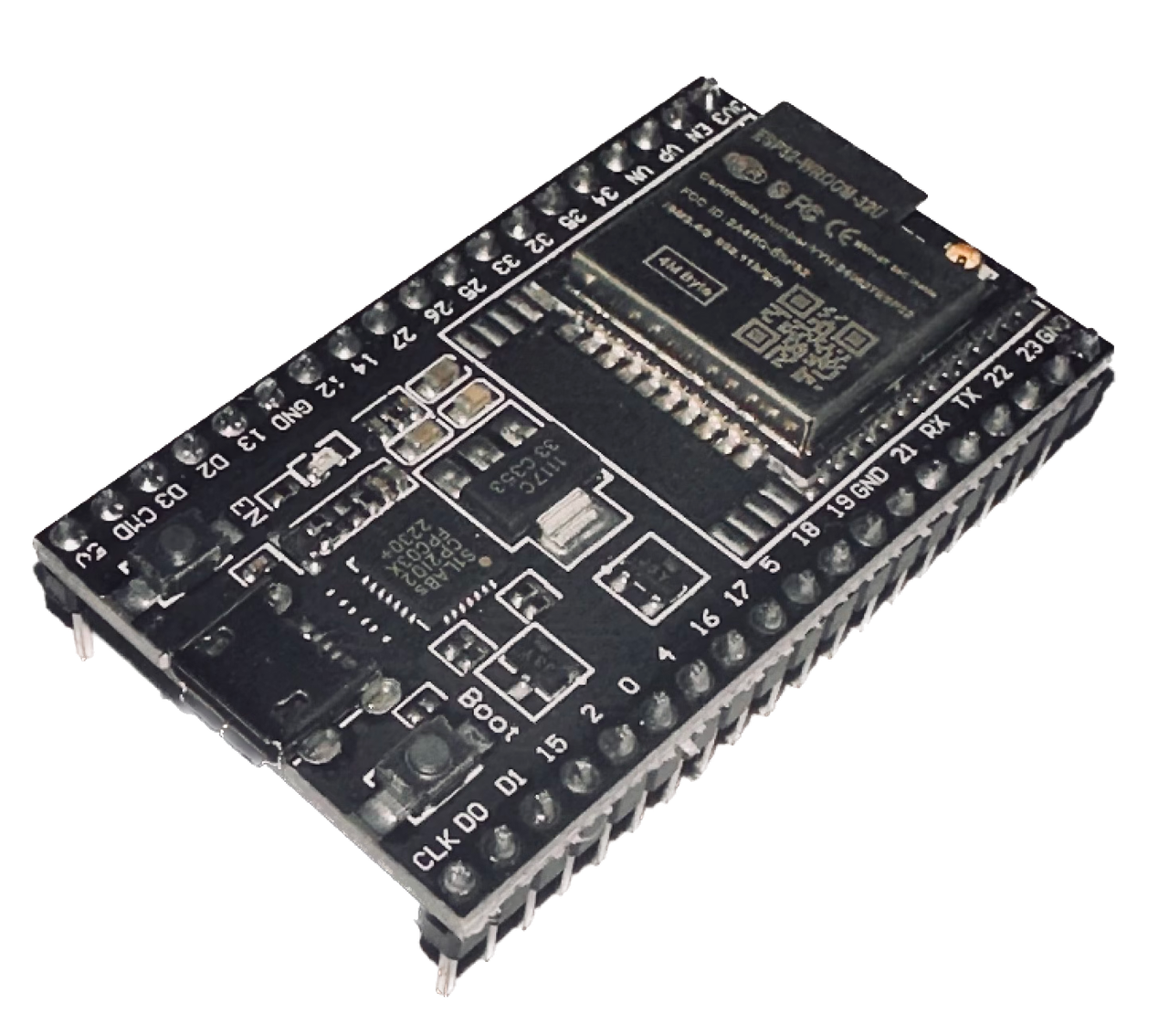 Плата розробки ESP32-WROOM-32U WiFi+Bluetooth 38pin CP2102 micro-USB