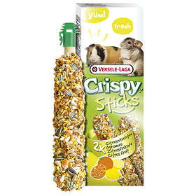 Ласощі для морських свинок, шиншил Versele-Laga Crispy Sticks Citrus Fruit ВЕРСЕЛЕ-ЛАГА КРІСПІ ЦИТРУСОВІ ФРУКТИ, 2*55 г