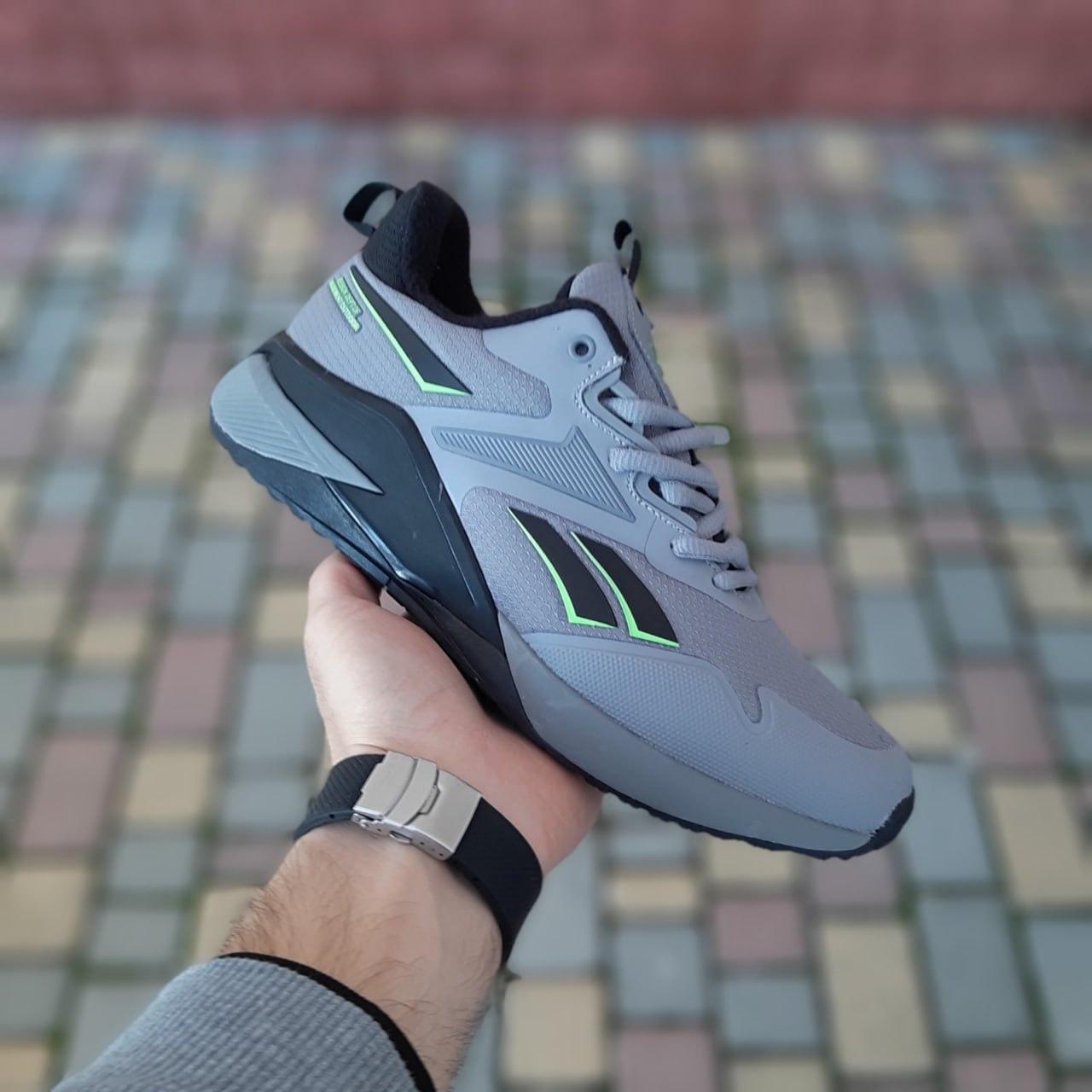 Чоловічі термо кросівки Reebok Nano X2 Fleece Light Gray Black Сірі Рібок Нано Ікс 2 водовідштовхувальні на флісі єврозима